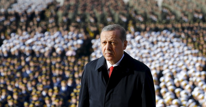 © Reuters. Turkey's President Erdogan attends a Republic Day ceremony at Anitkabir, the mausoleum of modern Turkey's founder Ataturk, in Ankara, Turkey