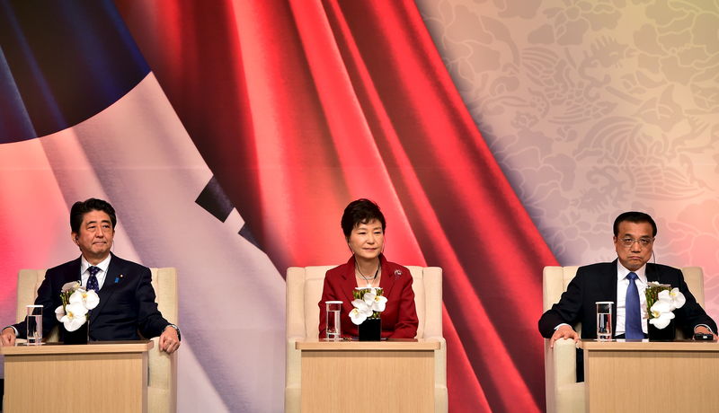 © Reuters. China, Japón y Corea del Sur acuerdan medidas para mejorar sus relaciones