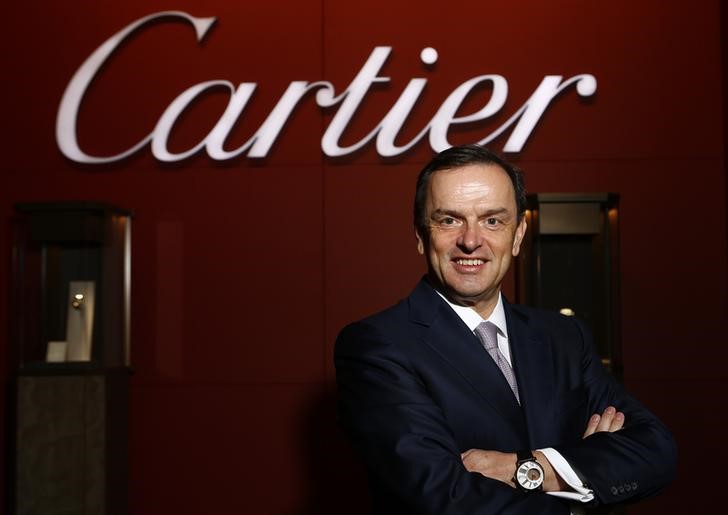 © Reuters. Stanislas de Quercize, chief executive of Cartier, poses at the "Salon International de la Haute Horlogerie" (SIHH) exhibition in Geneva