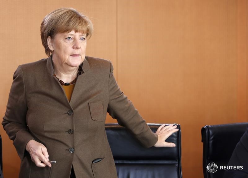 © Reuters. Chanceler alemã, Angela Merkel, durante encontro em Berlim