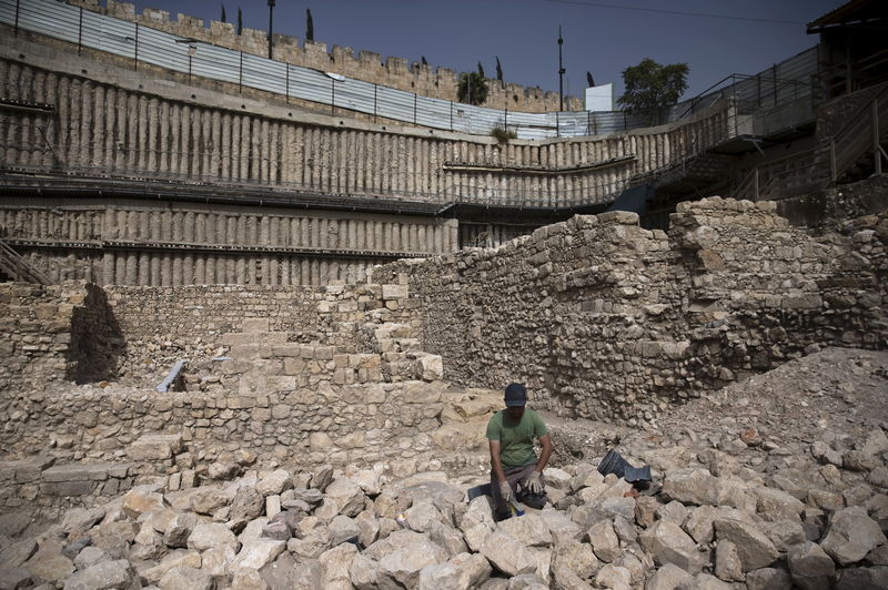 © Reuters. Local em Jerusalém que teria os resquícios de fortaleza grega citada na Bíblia