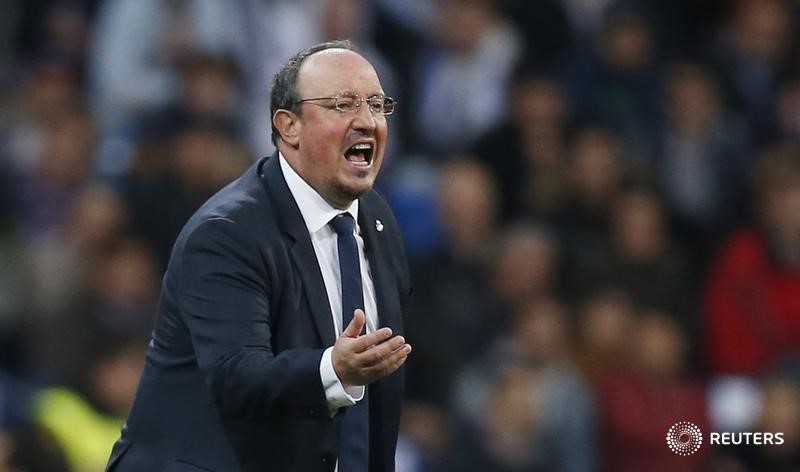 © Reuters. Rafa Benítez atribuye el poco éxito goleador del Madrid a las lesiones