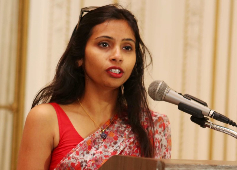 © Reuters. India's Deputy Consul General in New York, Devyani Khobragade, attends a Rutgers University event at India's Consulate General in New York