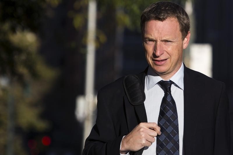 © Reuters. Allen arrives at federal court in Manhattan