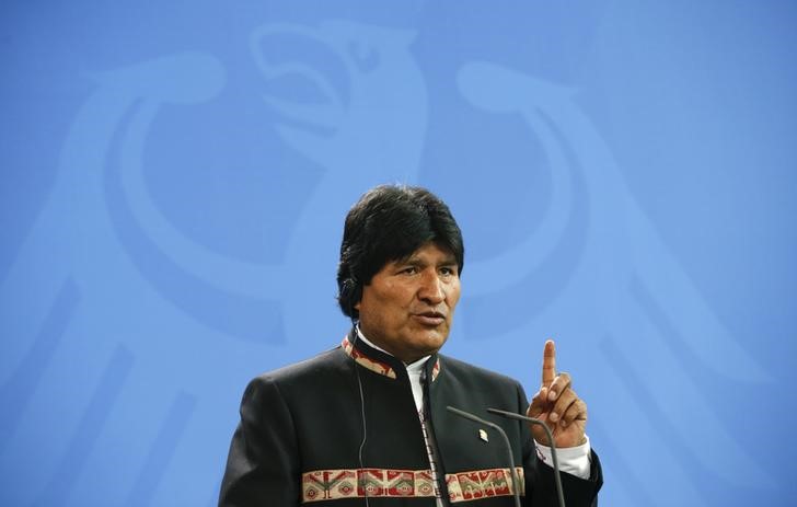 © Reuters. Presidente da Bolívia, Evo Morales, durante entrevista coletiva em Berlim