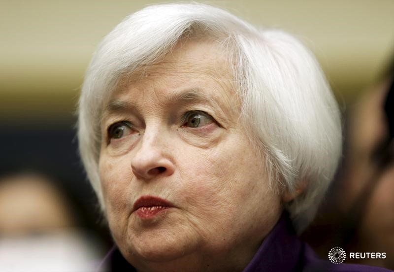 © Reuters. Federal Reserve Board Chair Yellen testifies before House Financial Services Committee  in Washington