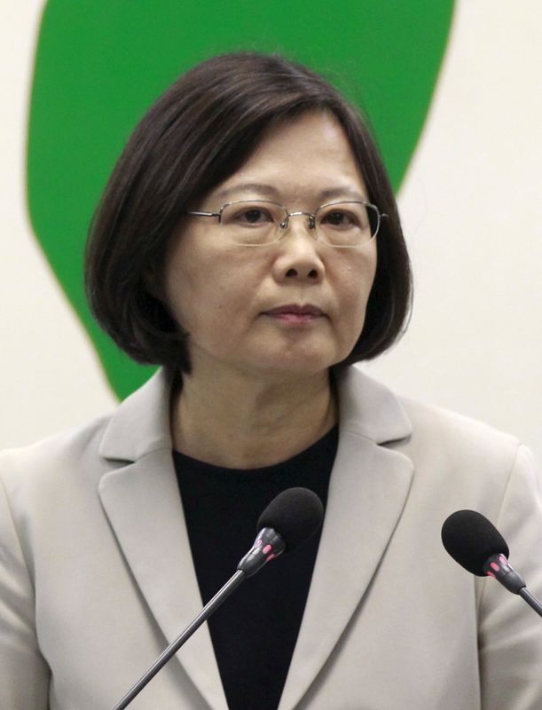 © Reuters. زعيمة المعارضة في تايوان: الديمقراطية وحدها يمكنها أن ترسم المستقبل