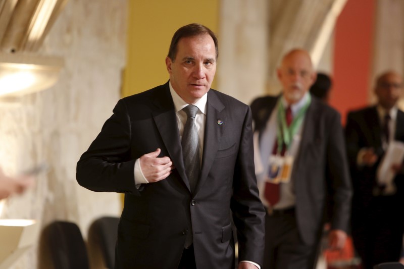 © Reuters. Swedish Prime Minister Stefan Lofven attends the Valletta Summit on Migration in Valletta