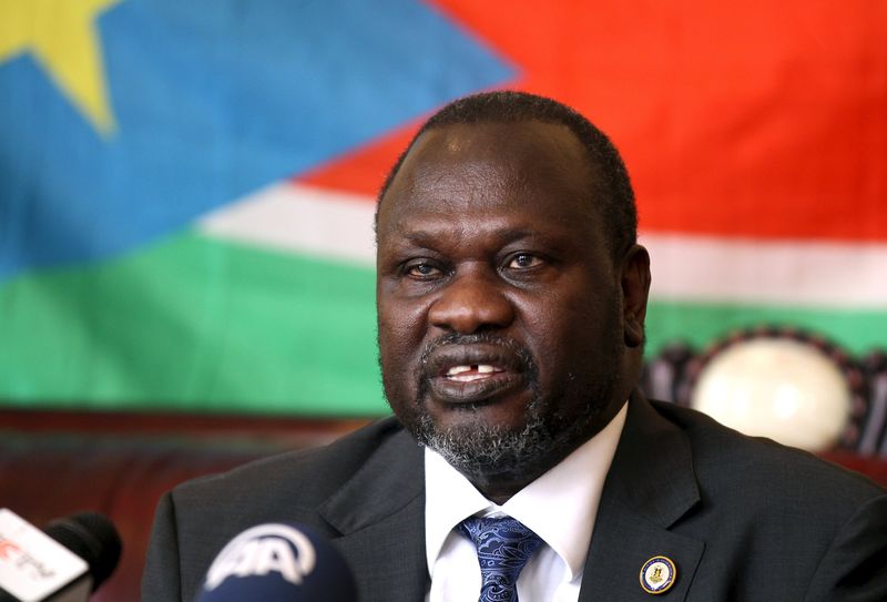 © Reuters. مسؤول: زعيم متمردي جنوب السودان يشارك في قمة جوبا الأسبوع المقبل