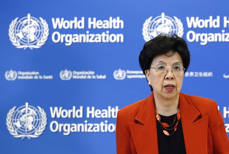 © Reuters. Diretora-geral da OMS, Margaret Chan, durante evento em Genebra