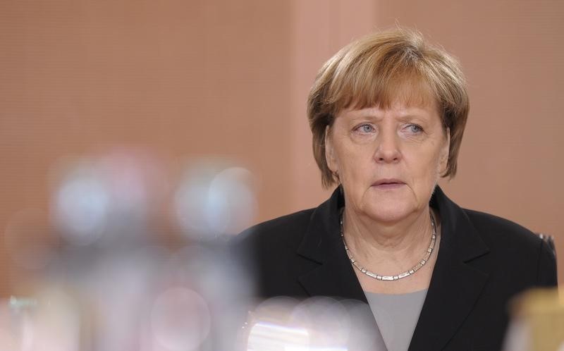 © Reuters. La cancelliera tedesca Angela Merkel 