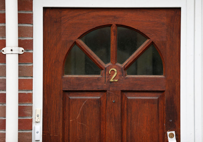© Reuters. The front door of a flat is seen in west London