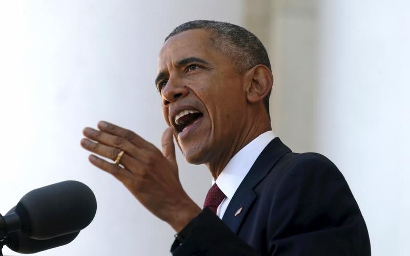© Reuters. أوباما يقول إن الهدف هو تقليص حجم تنظيم الدولة الإسلامية