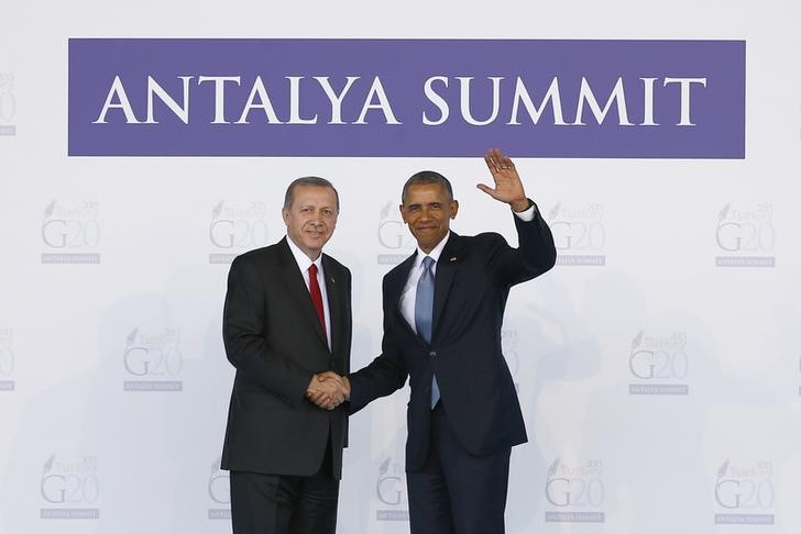 © Reuters. Obama busca estrategia común de G-20 sobre Siria, promete eliminar al Estado Islámico