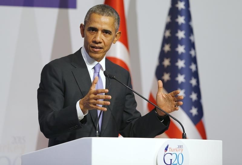 © Reuters. أوباما يستبعد نشر قوات أمريكية على الأرض لقتال الدولة الإسلامية