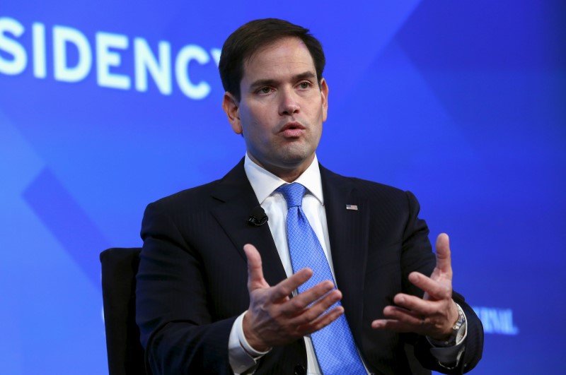 © Reuters. U.S. Republican presidential candidate Marco Rubio discusses "The Next Agenda for the American Presidency"