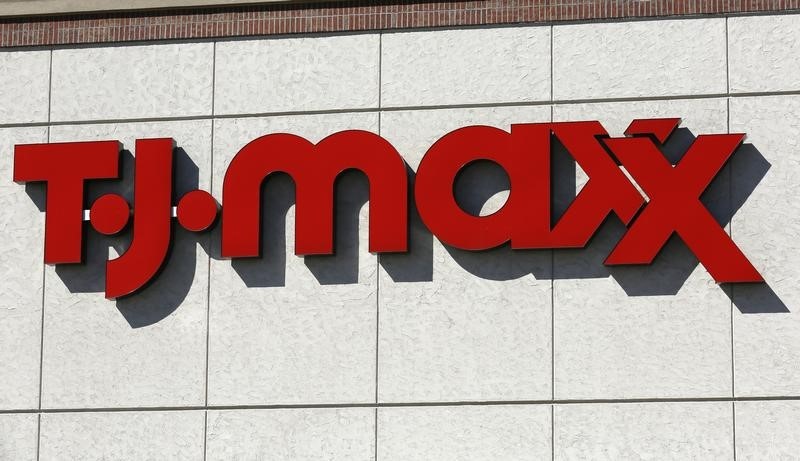 © Reuters. A view of the sign outside the TJ Maxx store in Westminster