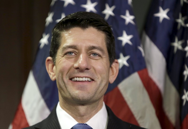 © Reuters. Newly-elected U.S. Speaker of the House  Ryan holds first news conference at Republican National Committee headquarters in Washington