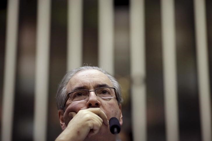 © Reuters. Cunha durante sessão da Câmara dos Deputados 