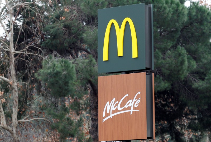 © Reuters. A McDonald's logo is pictured in Rome