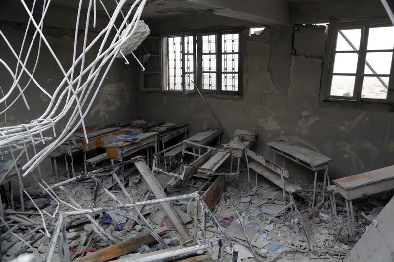 © Reuters. الأمم المتحدة تدعو لجمع 500 مليون دولار لإلحاق مليون طفل سوري بالمدرسة