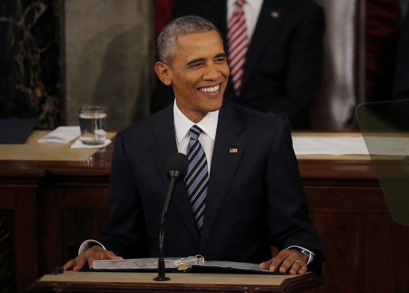 © Reuters. U.S. President Barack Obama delivers his State of the Union address to a joint session of Congress in Washington