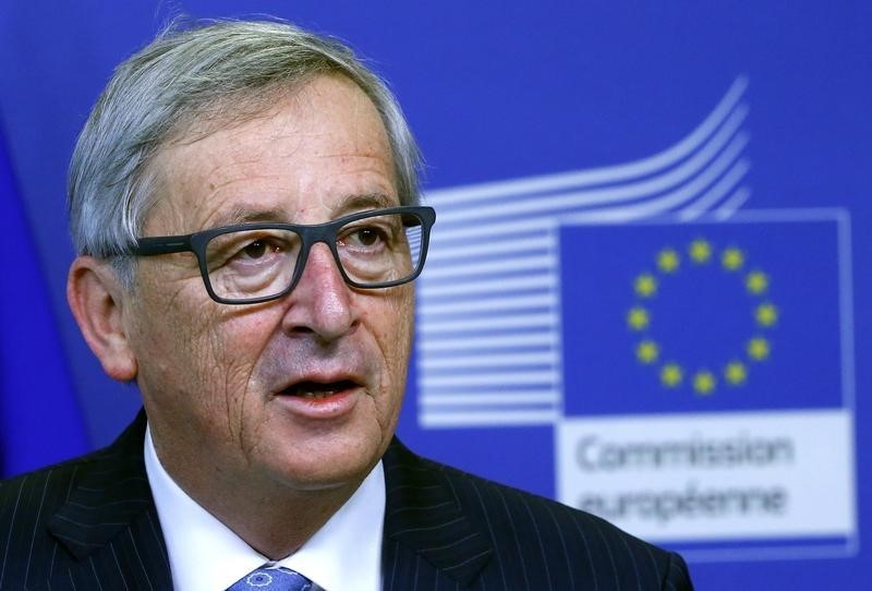 © Reuters. Il presidente della Commissione europea Jean Claude Juncker 