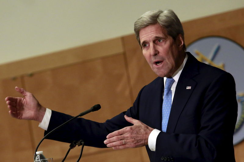 © Reuters. أمريكا: كيري لم يعبر عن أسفه لإيران خلال محادثات الإفراج عن البحارة
