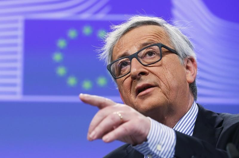 © Reuters. Juncker dice libertad de movimiento es necesaria para el empleo y el euro 