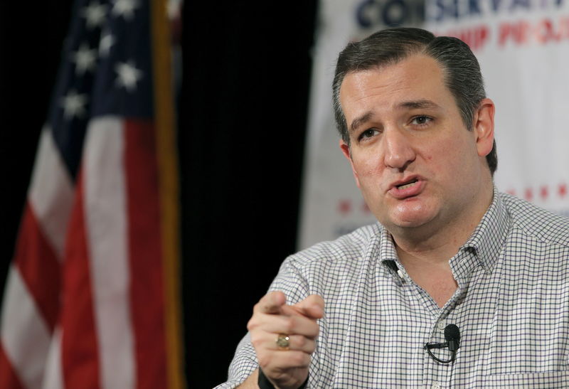 © Reuters. U.S. Republican presidential candidate and U.S. Senator Ted Cruz speaks during the conservative leadership project event in Columbia