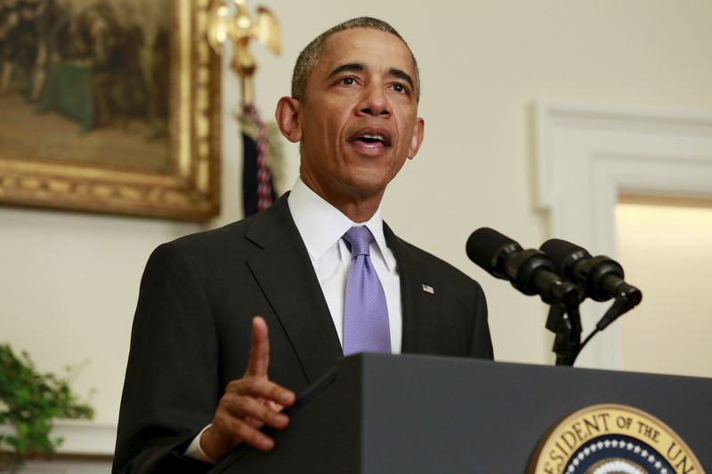 © Reuters. أوباما: قطعنا كل السبل أمام حصول إيران على قنبلة نووية