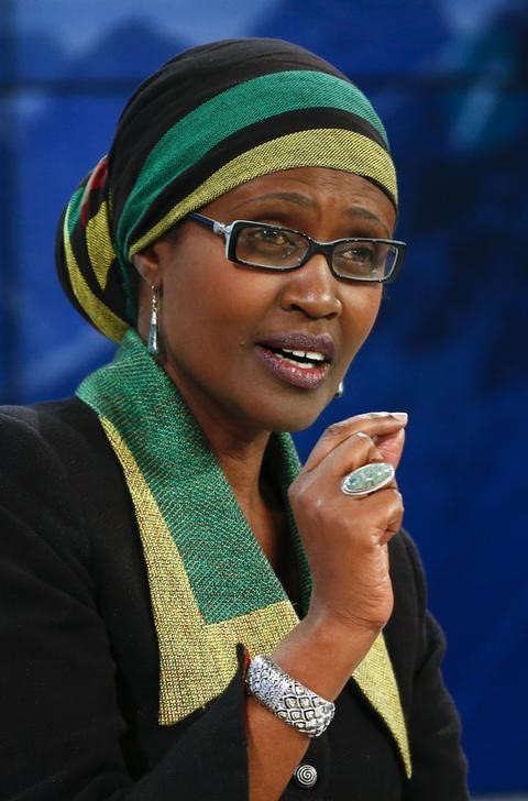 © Reuters. Winnie Byanyima, diretora-executiva da Oxfam International, em Davos
