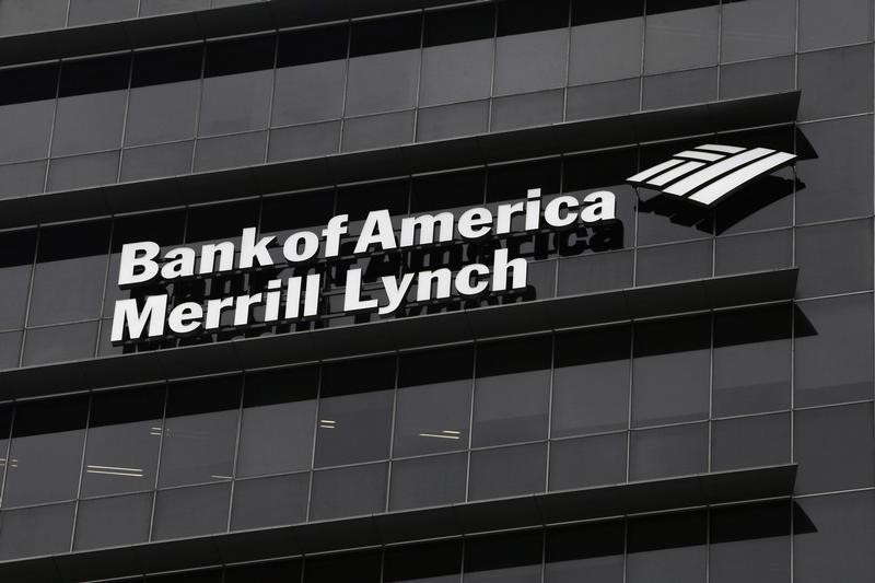 © Reuters. Logotipo do Bank of America Merrill Lynch em escritório do banco em Cingapura.