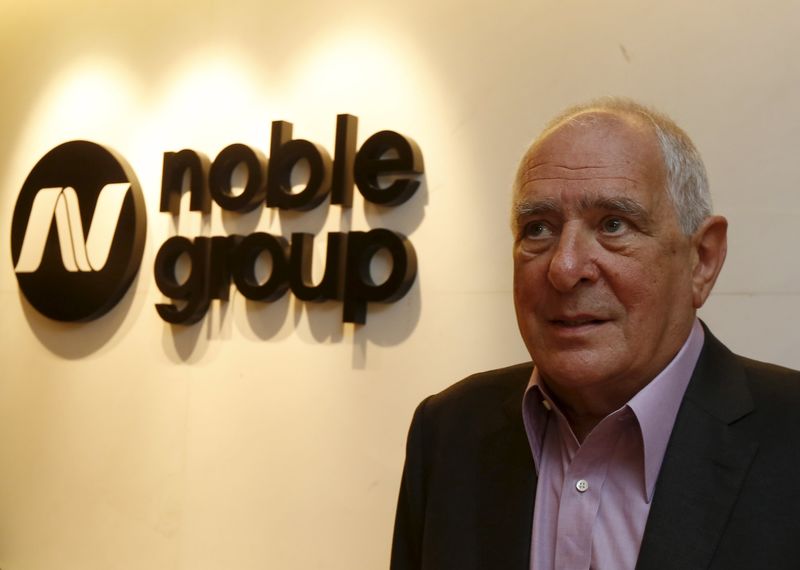 © Reuters. Noble Group founder and Chairman Richard Elman poses at his office in Hong Kong