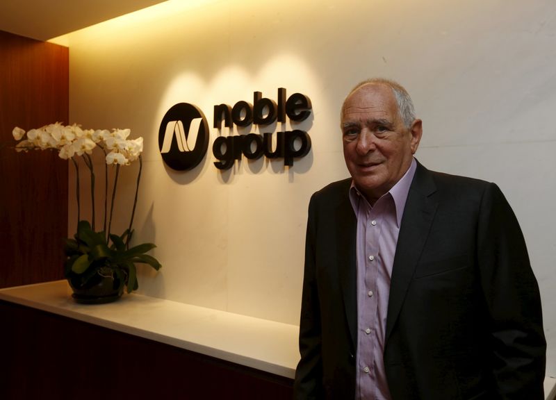 © Reuters. Noble Group founder and Chairman Richard Elman poses at his office in Hong Kong