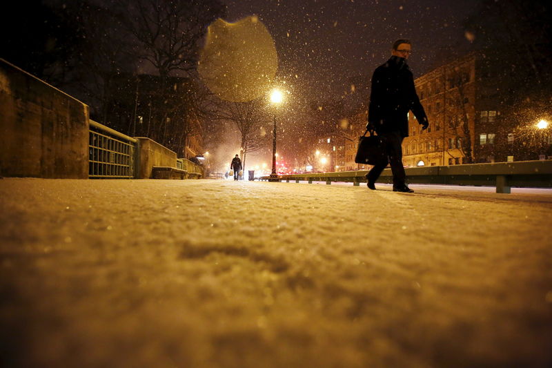 © Reuters. Neve em Washington 
