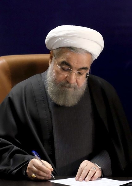 © Reuters. Il presidente iraniano Hassan Rouhani 