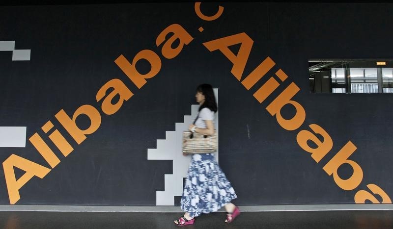 © Reuters. ALIBABA FAIT MIEUX QUE PRÉVU GRÂCE À UNE BONNE FIN D'ANNÉE