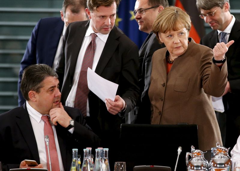 © Reuters. Merkel durate reunião em Berlim