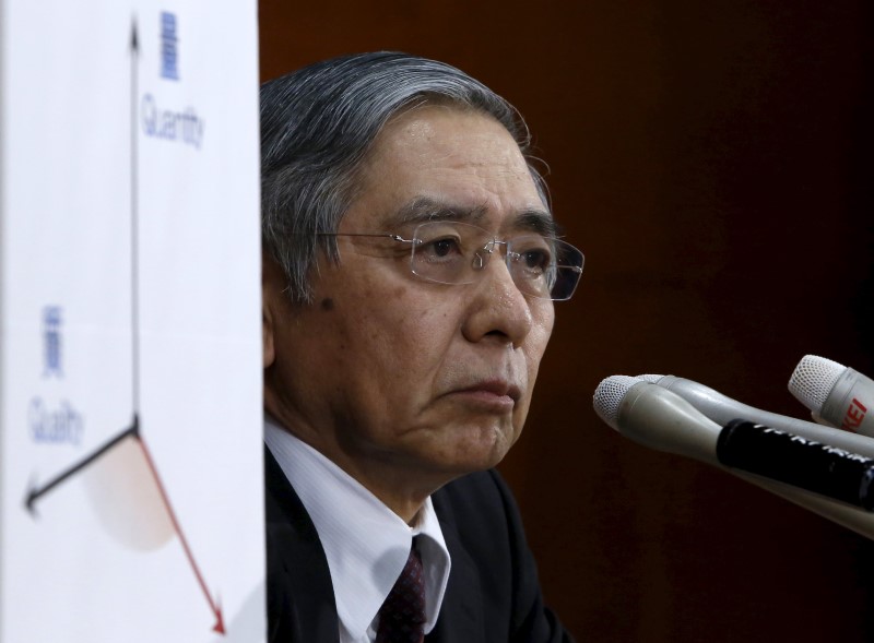 © Reuters. Il numero uno della banca del Giappone Haruhiko Kuroda