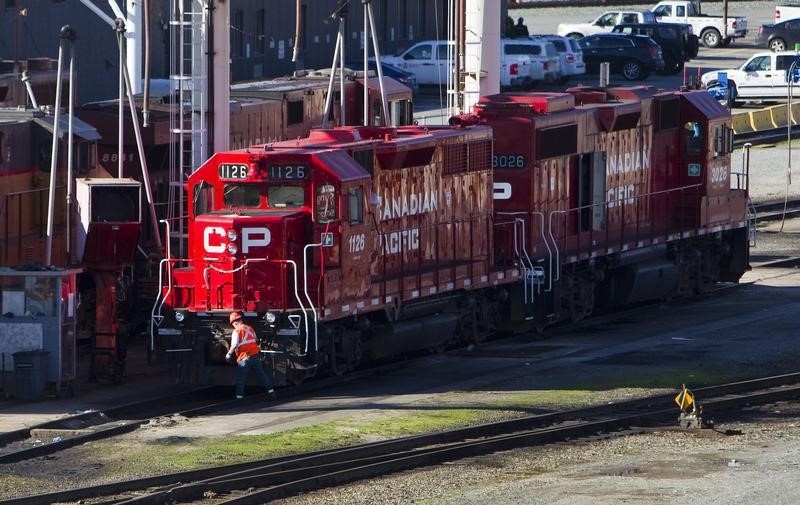 © Reuters. The Canadian Pacific railyard is pictured in Port Coquitlam
