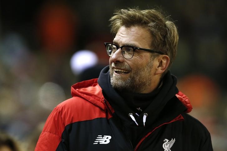 © Reuters. Técnico do Liverpool, Juergen Klopp, durante partida contra o West Ham pela Copa da Inglaterra