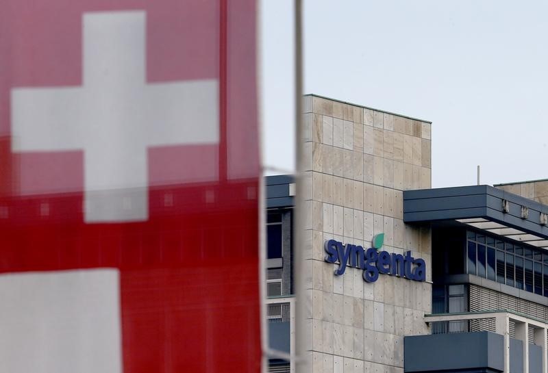 © Reuters. CHEMCHINA PROPOSE 43 MILLIARDS DE DOLLARS POUR SYNGENTA