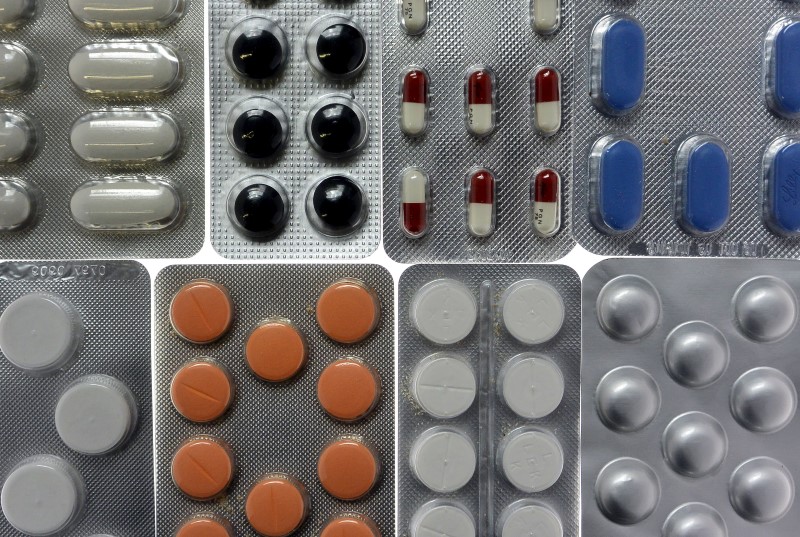 © Reuters. File photo illustration shot in Ljubljana of pharmaceutical tablets and capsules in foil strips
