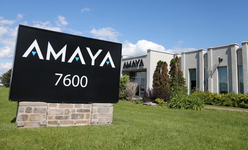 © Reuters. Logo of Amaya seen in Montreal
