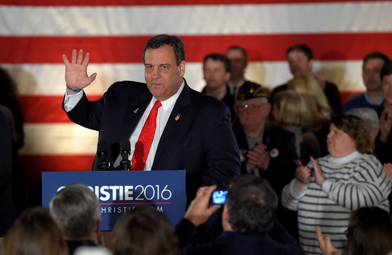 © Reuters. Pré-candidato presidencial republicano Chris Christie em New Hampshire