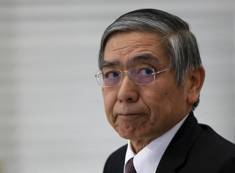 © Reuters. Tipos negativos del Banco de Japón no son la causa del desplome bursátil -Kuroda
