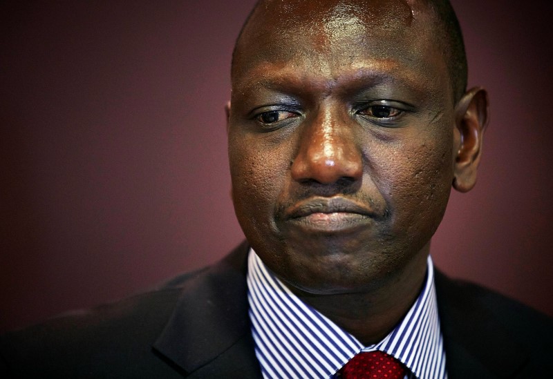 © Reuters. Deputy Kenyan President Ruto attends a news conference in the Hague