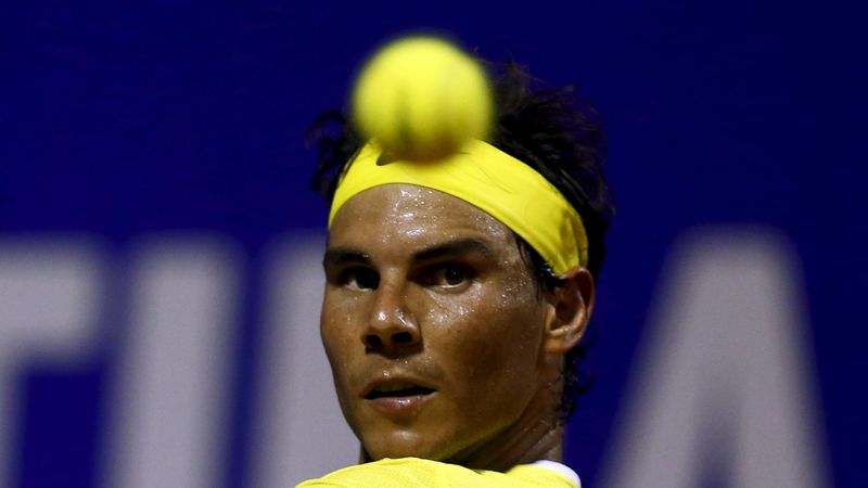 © Reuters. Nadal durante jogo em Buenos Aires