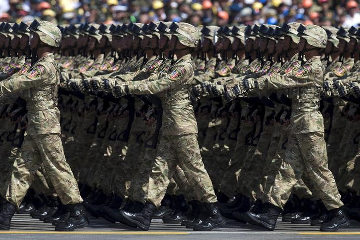 © Reuters. الصين تعزز الإنفاق الدفاعي لتهدئة انزعاج الجيش من الإصلاحات